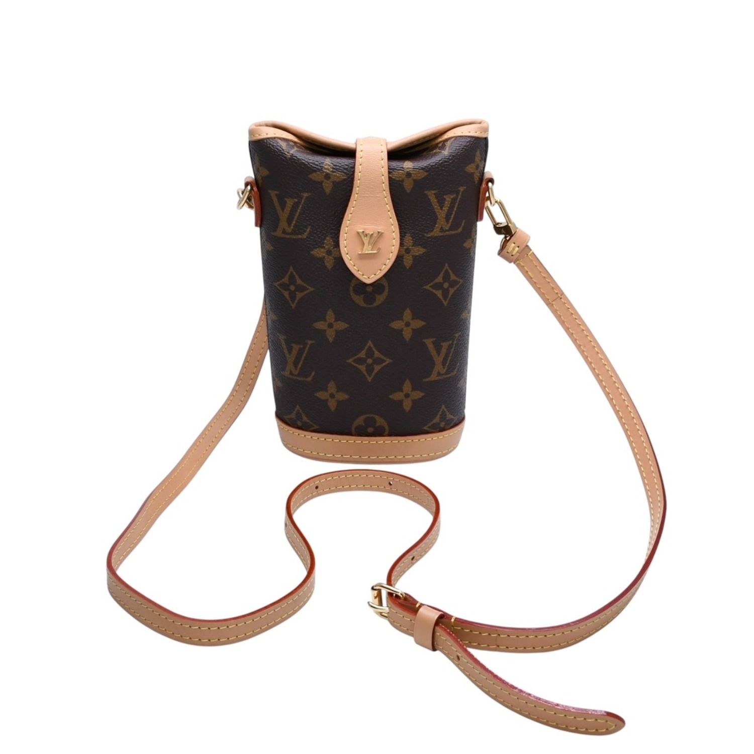 ルイヴィトン モノグラム ポーチ＋社外肩紐 極美品 LOUIS VUITTON ルイヴィトン フォールド ミー ポーチ