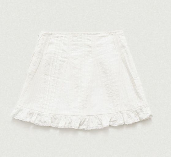 ザ・バーネット Lignes Lace Mini Skirt_White 出品