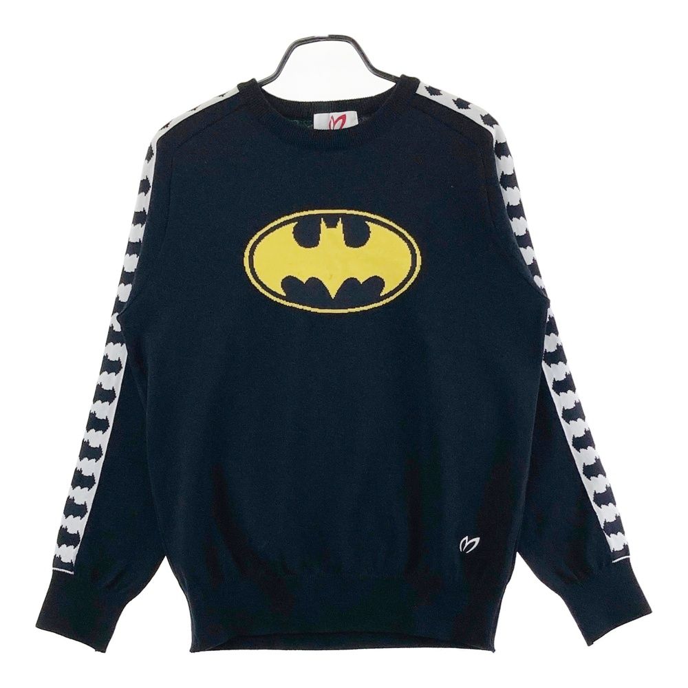 サイズ：5 MASTER BUNNY EDITION マスターバニーエディション ×BATMAN ニットセーター ウール混 ブラック系 [240101685453] ゴルフウェア メンズ ストスト