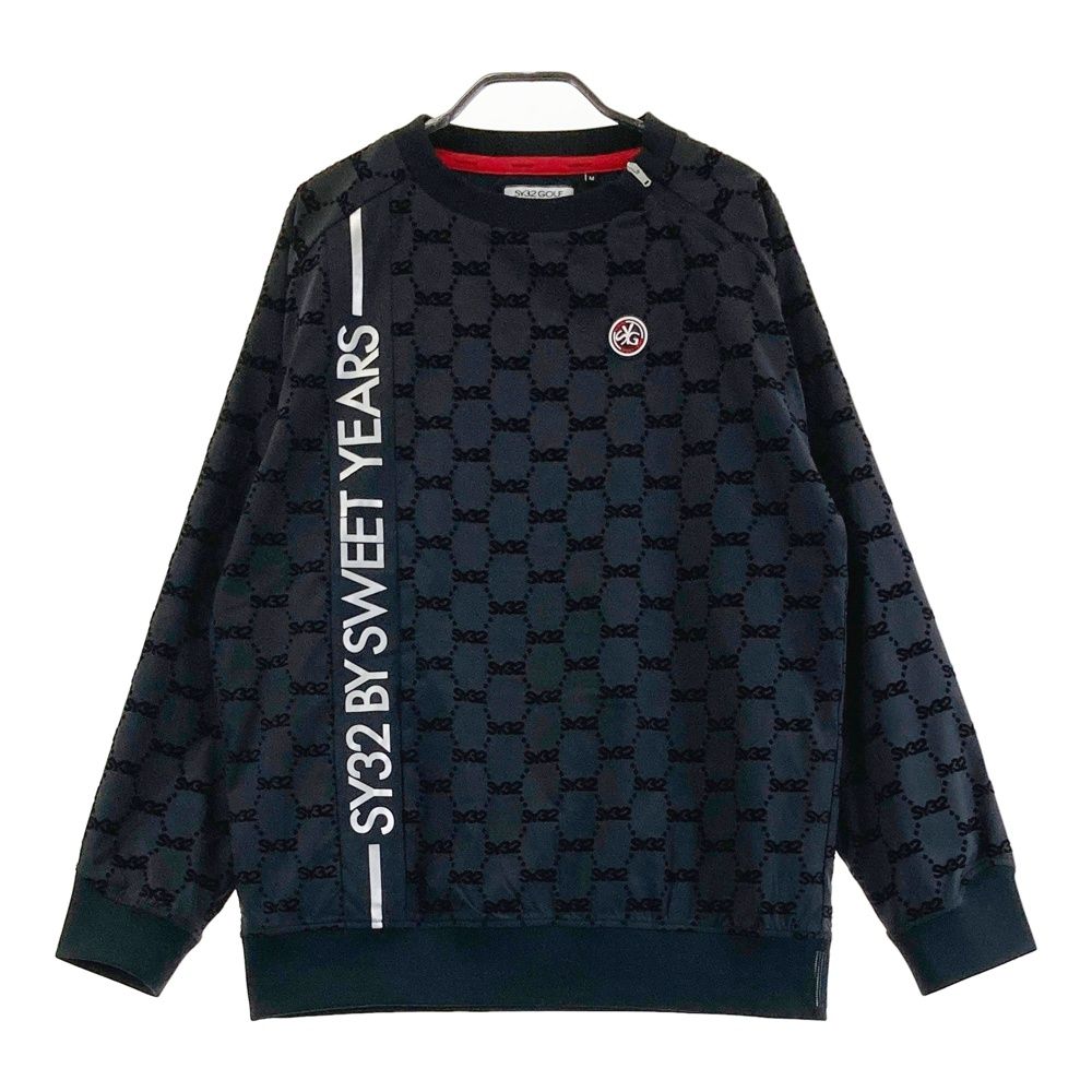 サイズ：M SY32 BY SWEET YEARS GOLF エスワイサーティトゥ 2025年モデル 裏地付 長袖ブルゾン 総柄 ブラック系 [240101699496] ゴルフウェア メンズ ストスト