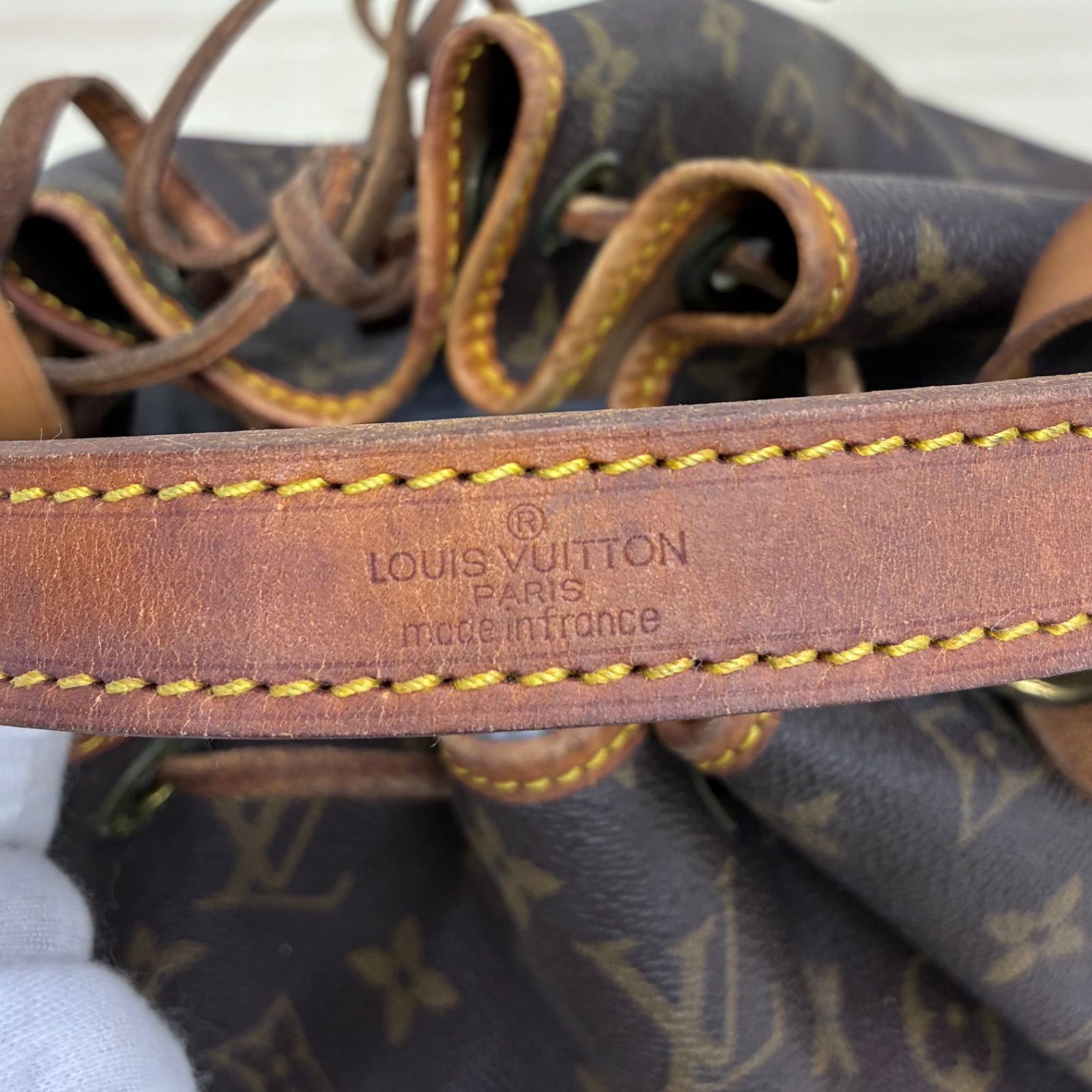 ルイヴィトン LOUIS VUITTON】訳あり・モノグラム プチノエ巾着バック 