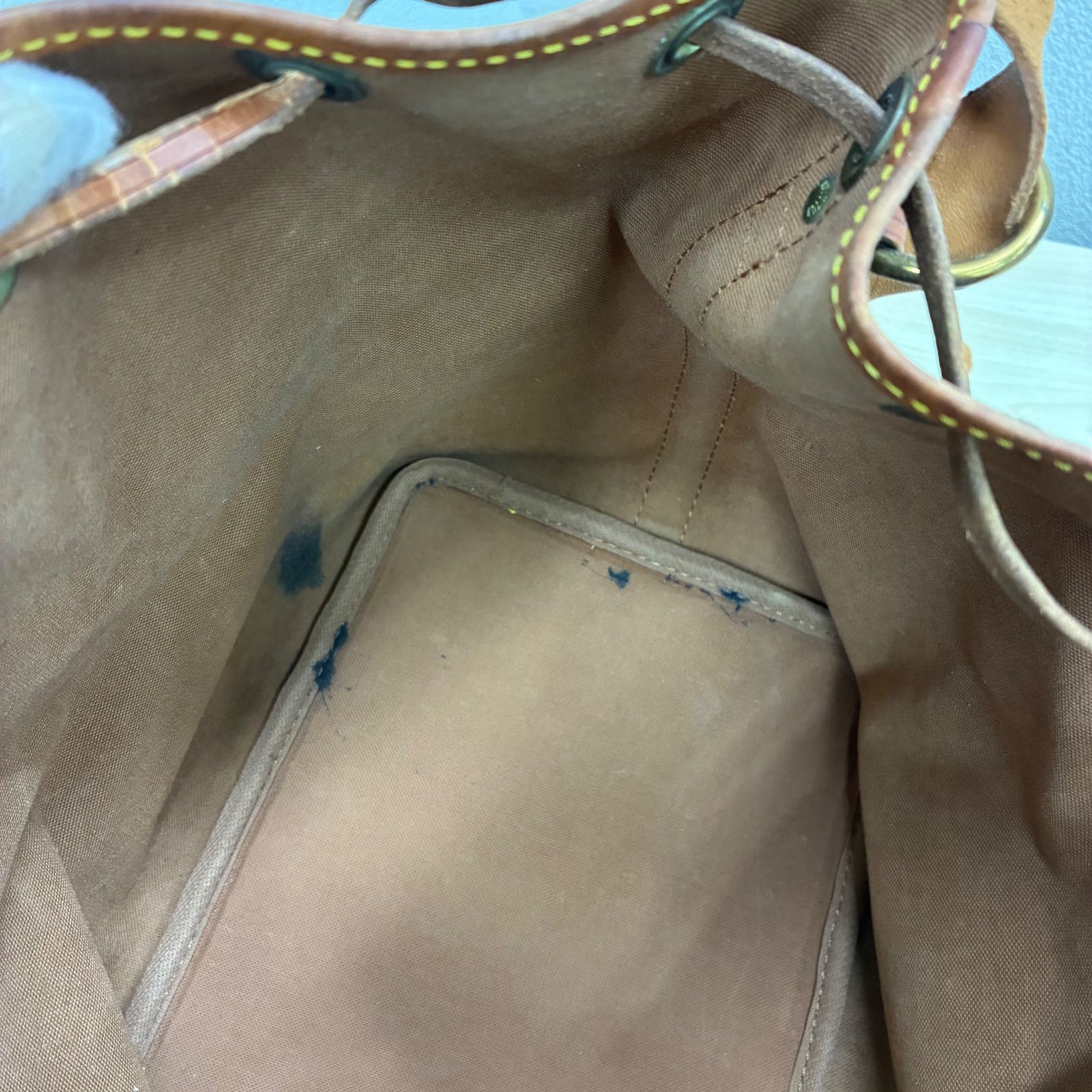 ルイヴィトン LOUIS VUITTON】訳あり・モノグラム プチノエ巾着バック 