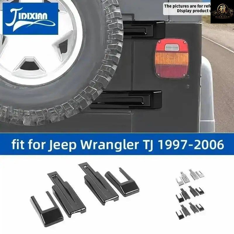 ジープ ラングラー TJ 1997-2006 用 テールゲート スペアタイヤ ヒンジ デコレーション カバー エクステリア アクセサリー