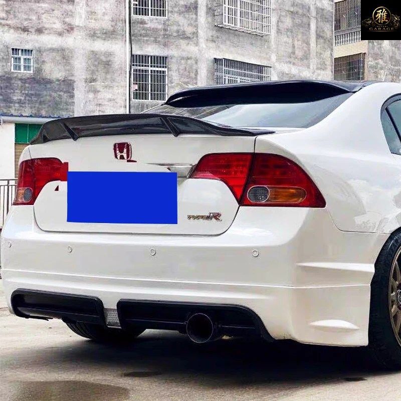 2006年～2011年式 Rスタイル リアスポイラー ホンダ シビック用 ABS樹脂製 DIY カラーカーボンファイバースポイラー