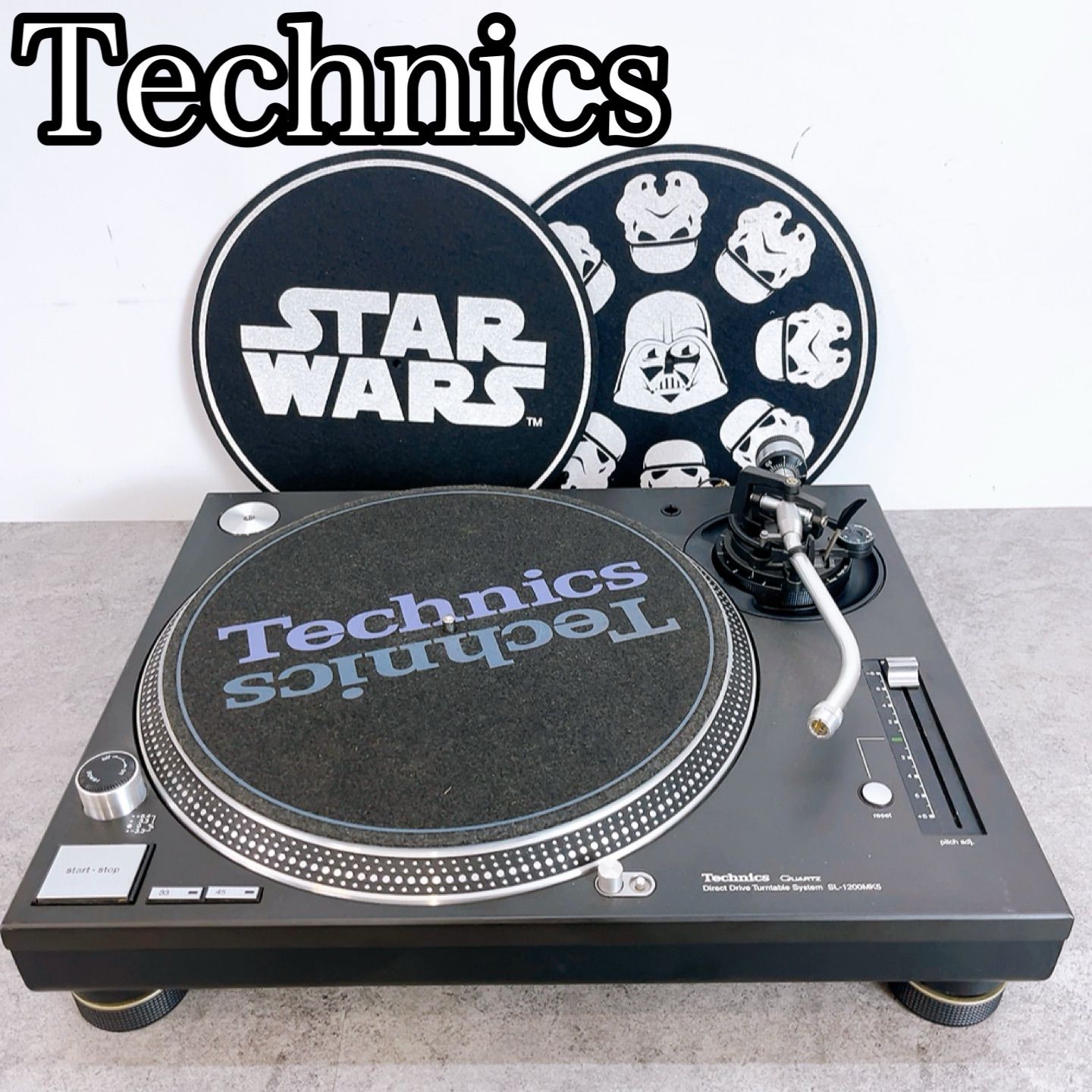 H-1467 美品　Technics テクニクス SL-1200MK5 ブラック 動作確認済み ダイレクトドライブ ターンテーブル DJ レコードプレーヤー