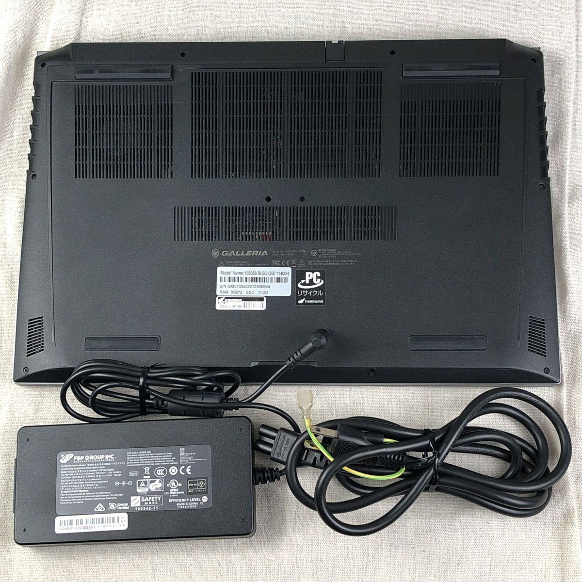 GALLERIA RL5C-G50 11400H ジャンク ◇ジャンク品◇ゲーミングPC GALLERIA ガレリア RL5C-G50【i5-11400H