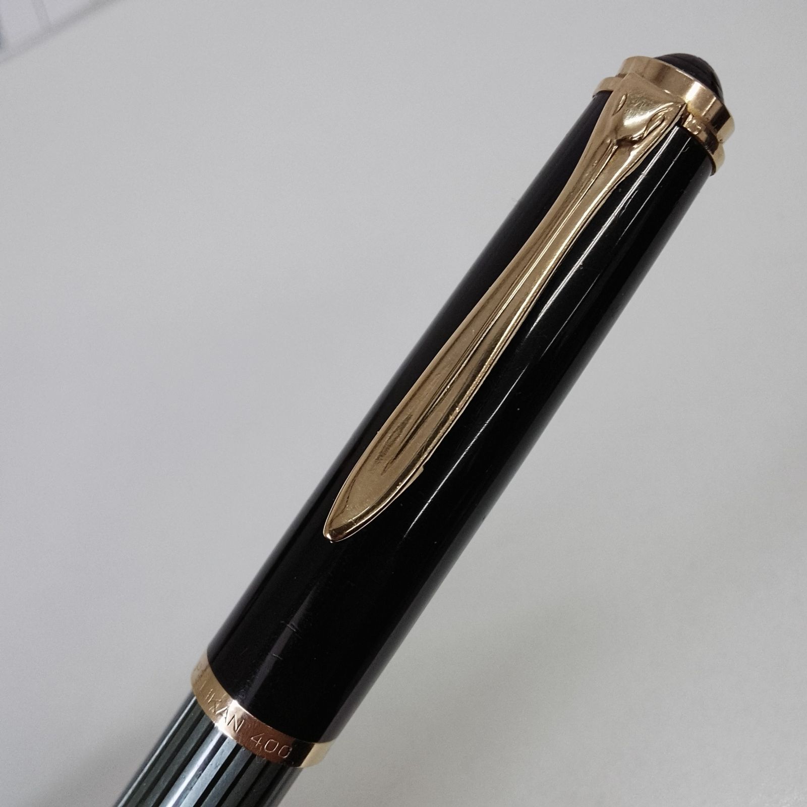ARS17 ペリカン 極美品 万年筆 14C 585刻印 吸入式 グリーンストライプ 