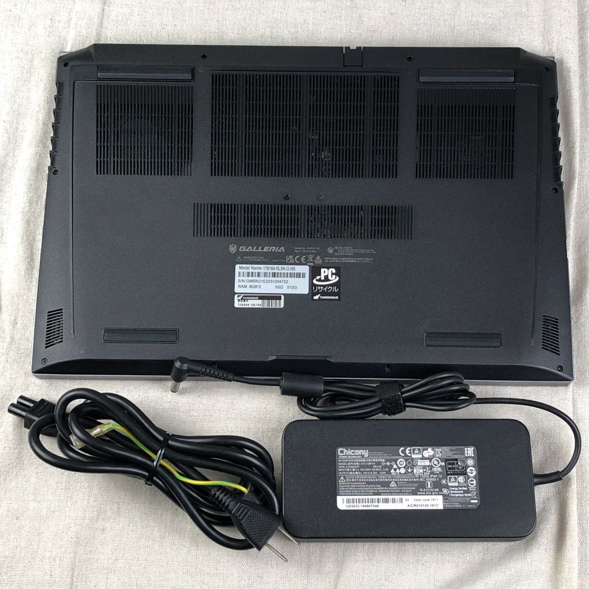 ◇ジャンク品◇ゲーミングPC GALLERIA ガレリア RL5R-G165【Ryzen 5