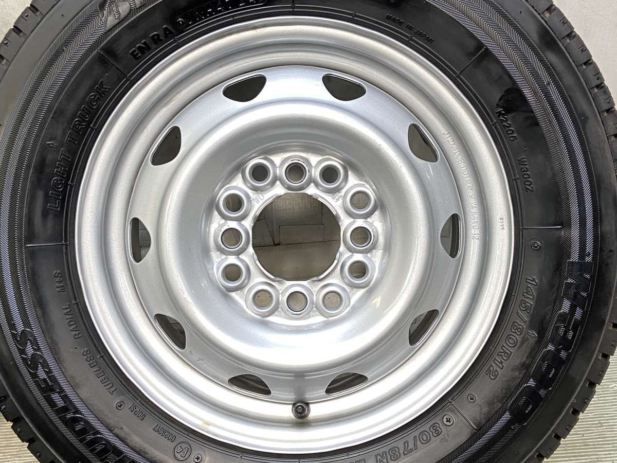 145/80R12 80/78N LT W300 中古スタッドレス ホイール付 145/80R12 80/78N LT ブリヂストン W300 WD 12x4.0 40 100/110/114.3-4