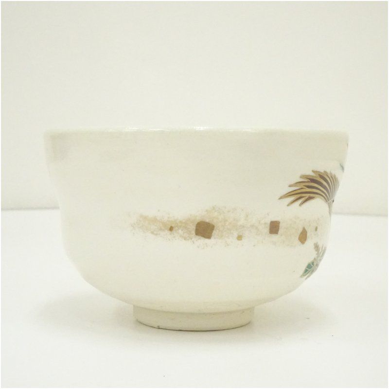 京焼 橋本紫雲造 色絵鳳凰桐文茶碗 茶道 抹茶 おしゃれ 抹茶茶碗 抹茶