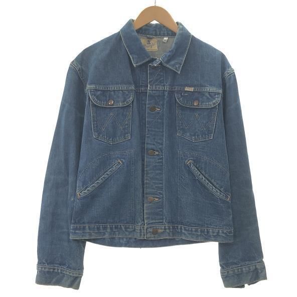 【中古】Wrangler デニムジャケット 40 ブルー ラングラー 24MJ 縦ベル[10]