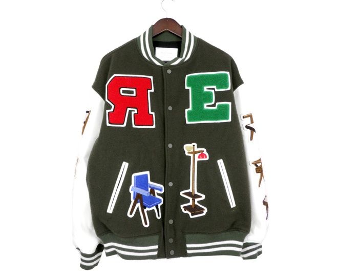 レディメイド READY MADE 【 CHAIR STADIUM JACKET RE CO KH 00 00 188 】 ロゴ ワッペン チェア スタジアム ジャケット w27102