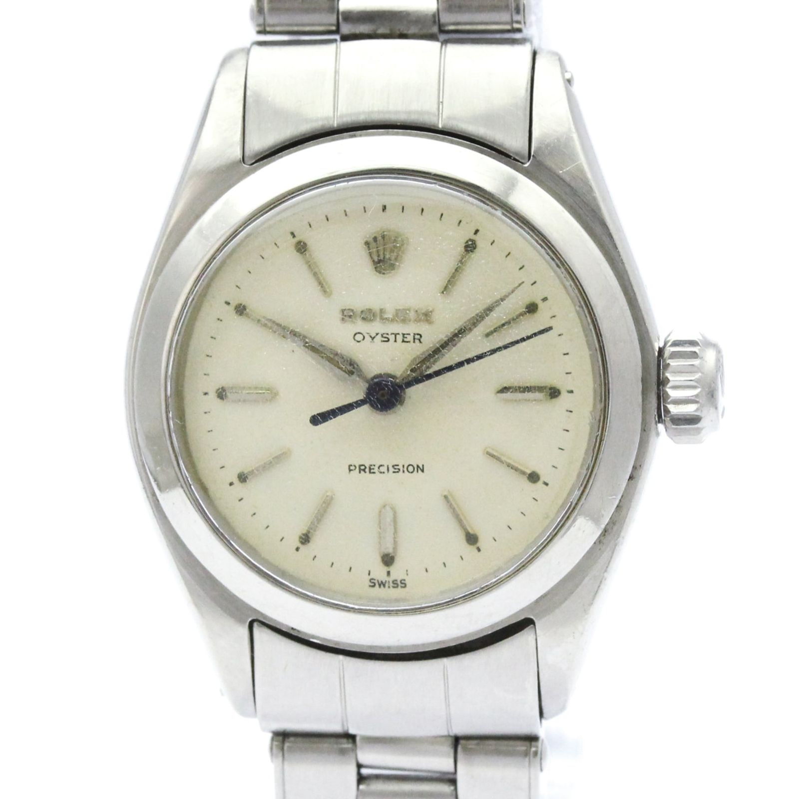 ロレックス (ROLEX) オイスター プレジション ステンレススチール 手巻き レディース 時計 6410
