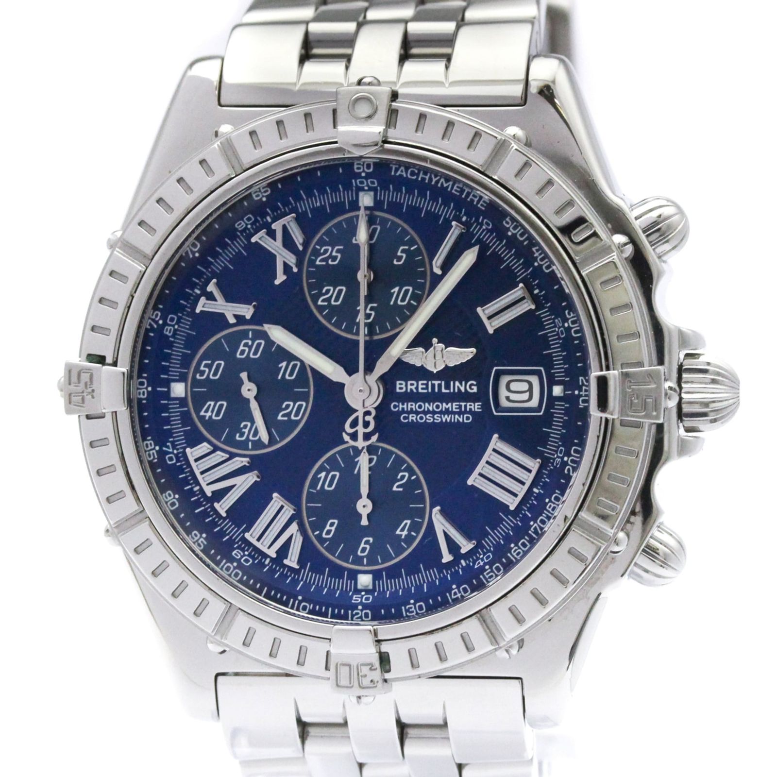 ブライトリング (BREITLING) クロスウィンド クロノグラフ ステンレススチール 自動巻き メンズ 時計 A13355 (外装仕上げ済み)