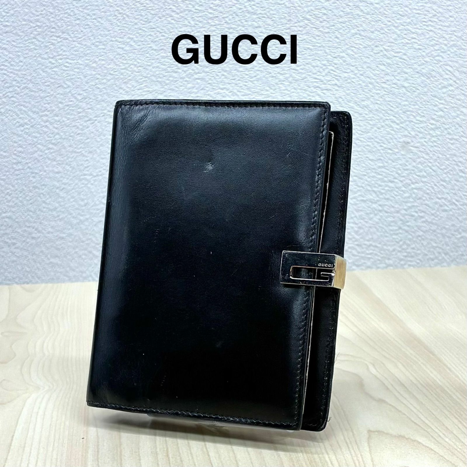 グッチ GUCCI】メンズ 手帳カバー 031 1408 1015 ブラック-展示特価
