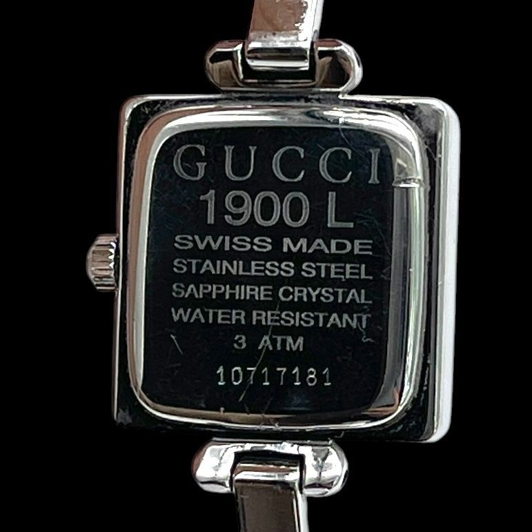 新品電池 稼働品 GUCCI グッチ レディース腕時計 1900L クォーツQZ
