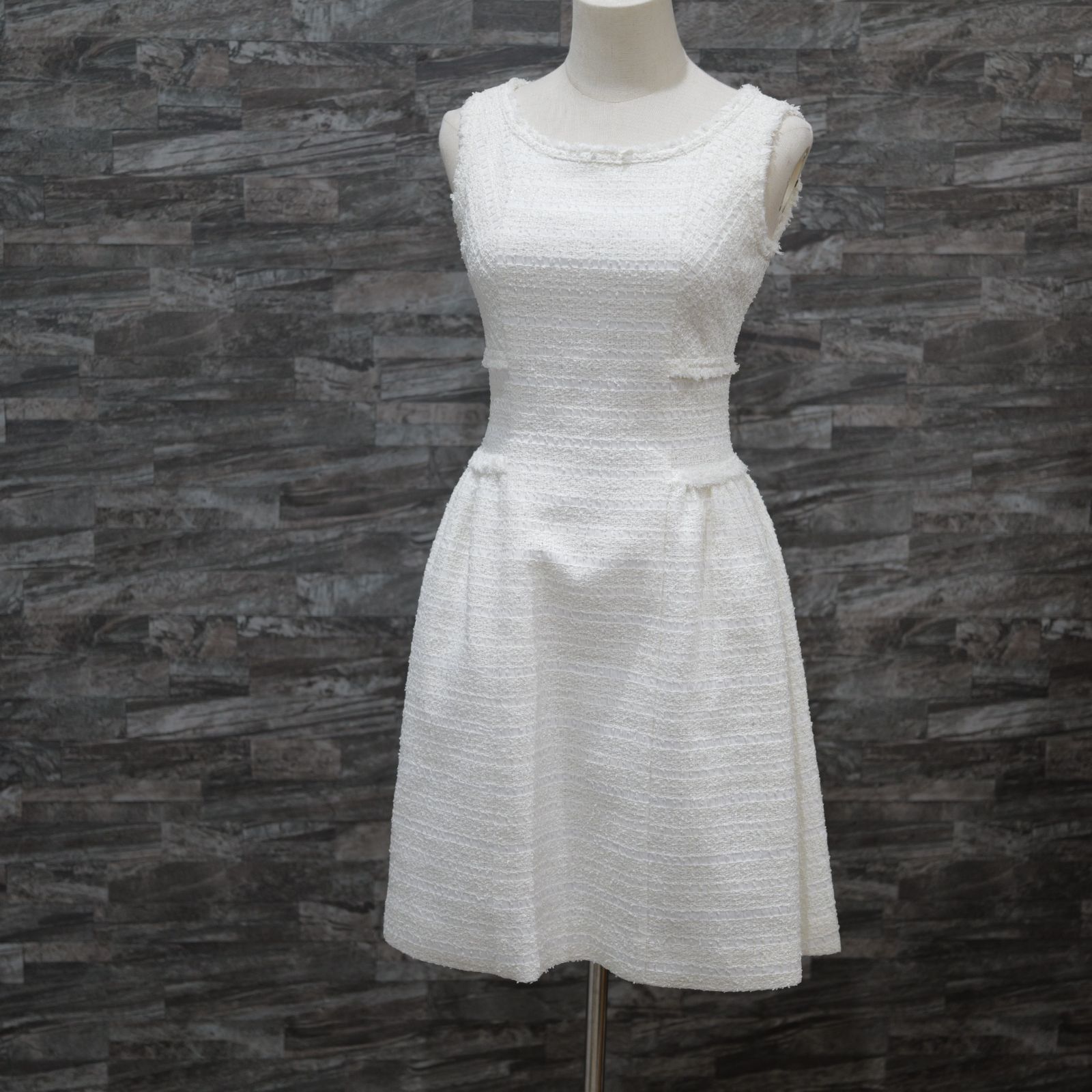 現品限り 極美品 ルネ Rene ノースリーブ フレアワンピース サイズ 34
