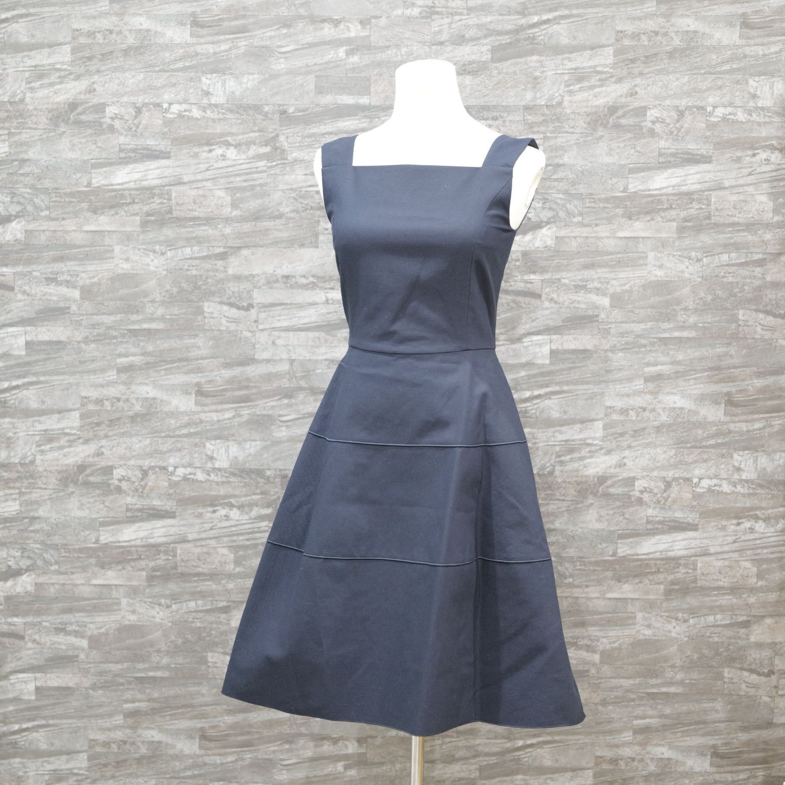 展示品 FOXEY NEW YORK フォクシーニューヨーク バロン Baron ノースリーブワンピース サイズ 38 26541-SOSA08K
