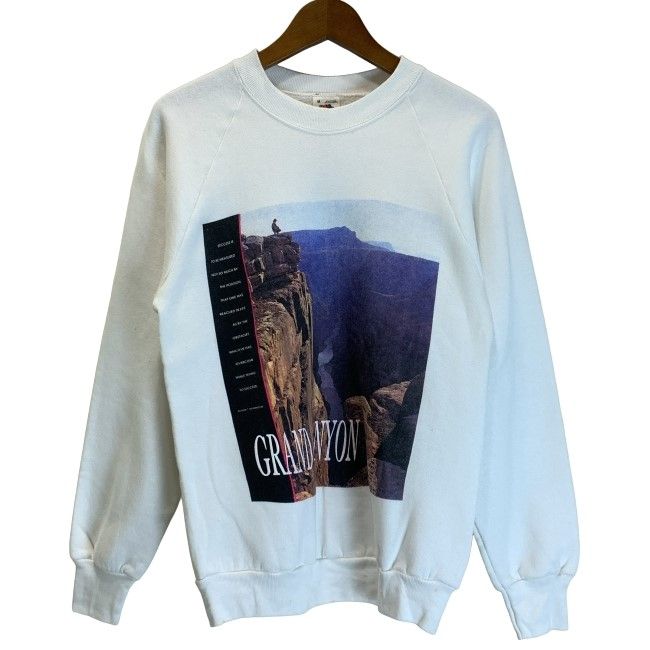 【中古】　FRUIT OF THE LOOM　スウェット　90s vintage　90年代　OLD　長袖　トレーナー　トップス　裏起毛　プリント　GRAND CANYON　USA製　古着　/1591