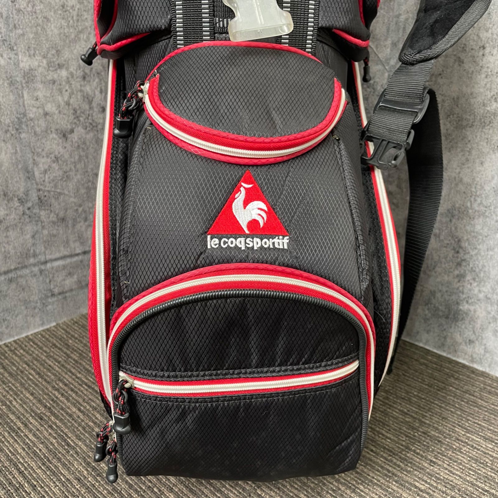 le coq sportif ルコックスポルティフ キャディバッグ ブラック/レッド