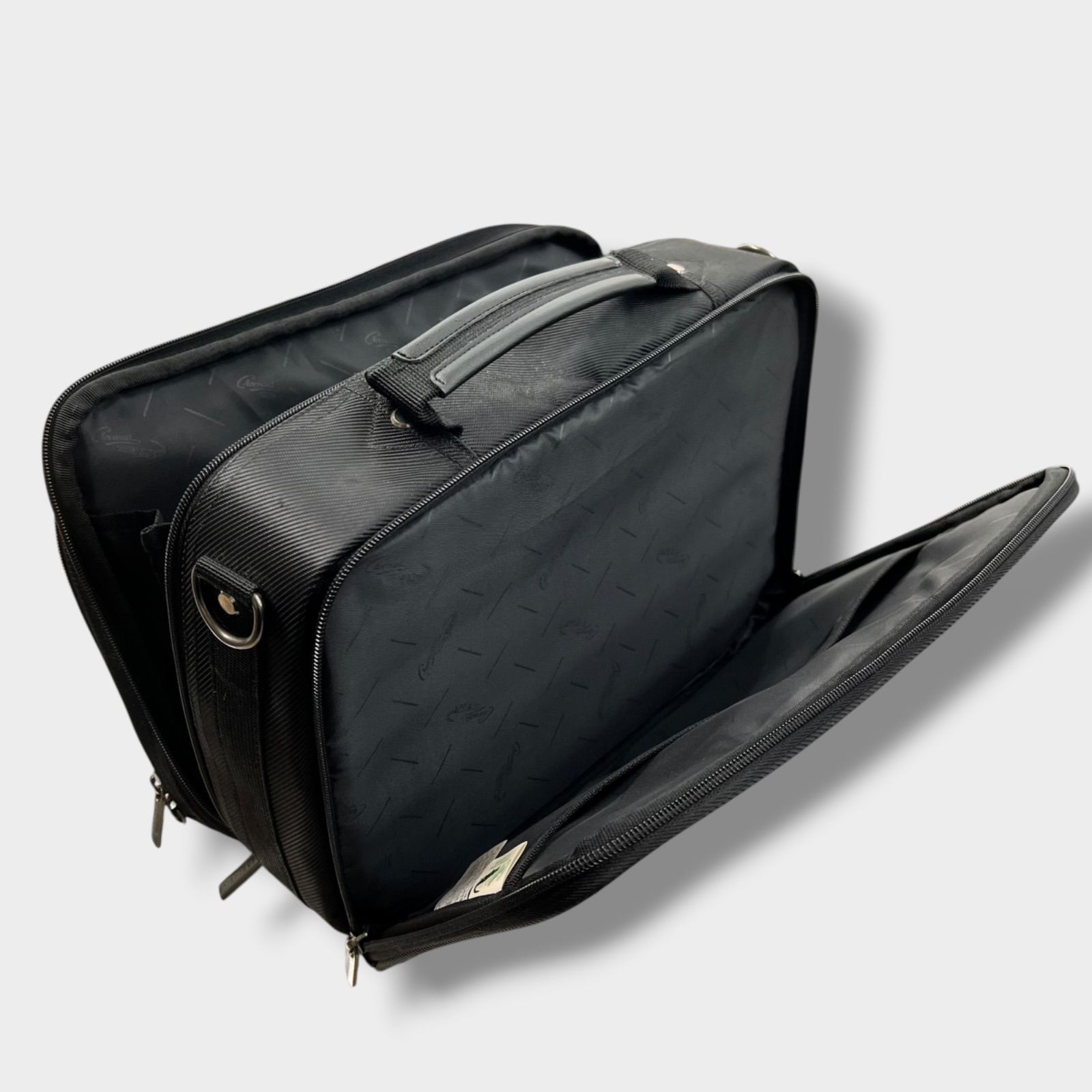 CROCODILE ショルダーバッグ ブラック ビジネスバッグ クロコダイル 