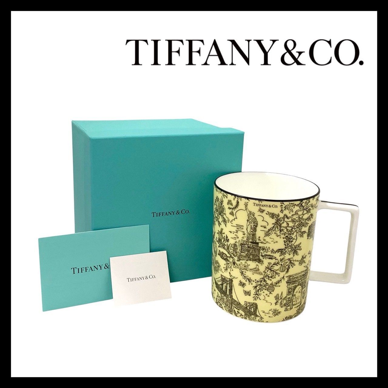 【TIFFANY&Co.】トワレ トワール マグカップ イエローダイヤモンド/黄色 ブラック/黒 食器 コップ ティファニー (SER-7545①)