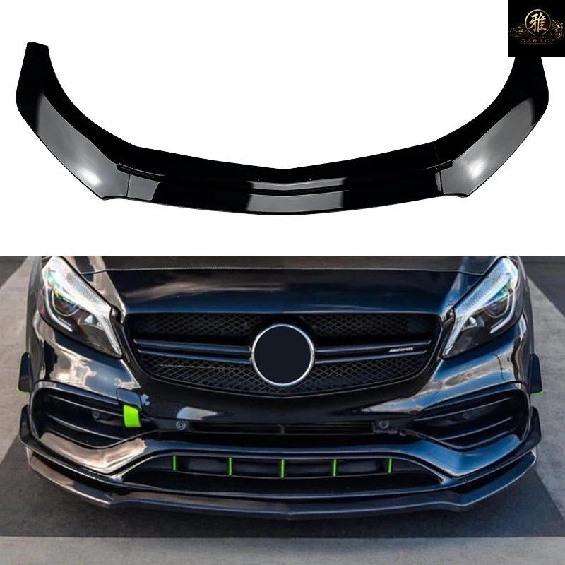 3X DESIGN BENZ W176 A200 A250 A45 AMG ハッチバック スポーツ 2013～2018 フロントバンパーリップスポイラースプリッター