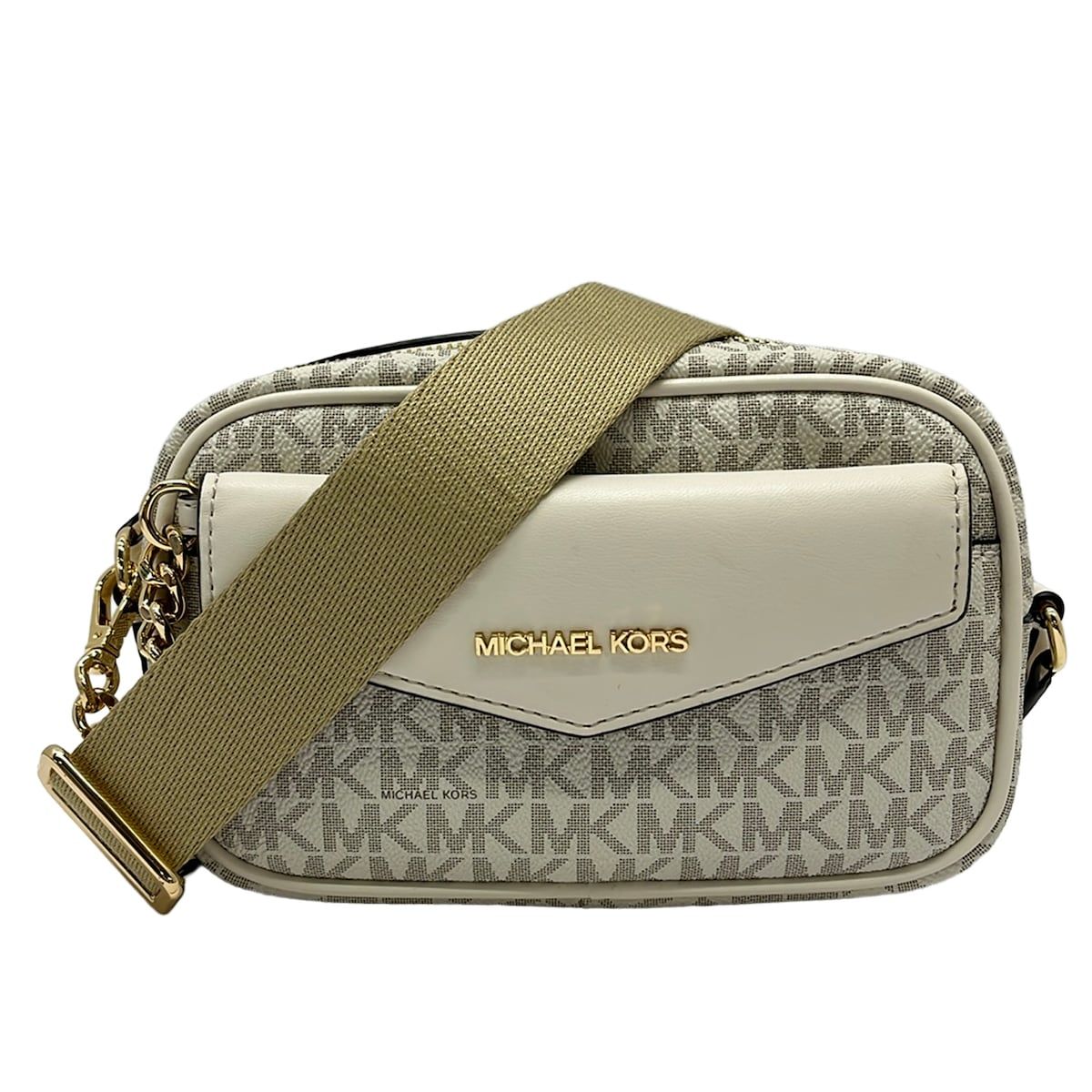MICHAEL KORS(マイケルコース) ショルダーバッグ - 35S4G5MC1B アイボリー×グレーベージュ ミニバッグ レザー