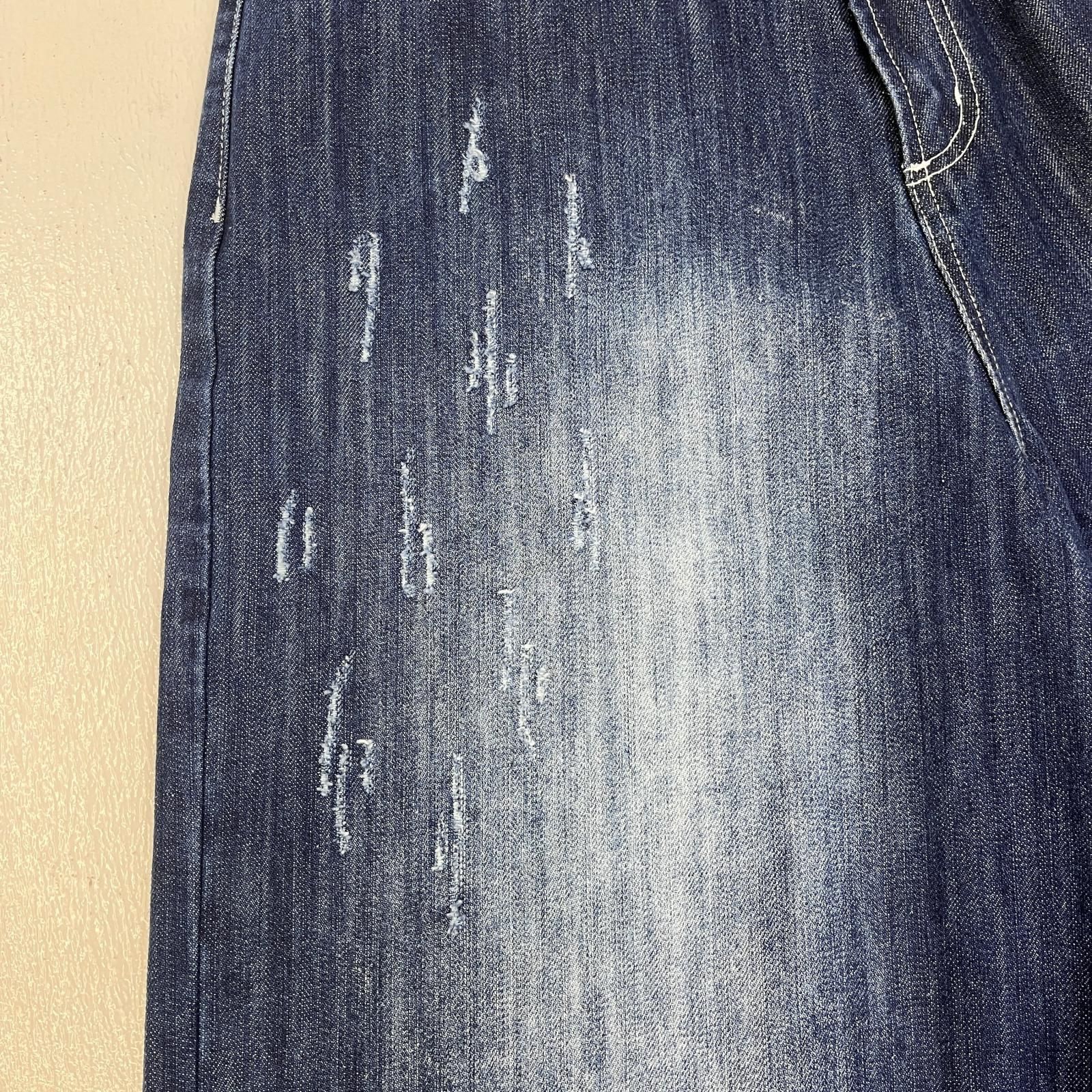 加古川店】 中古 デニムパンツ BELVET:slub distressed baggy denim