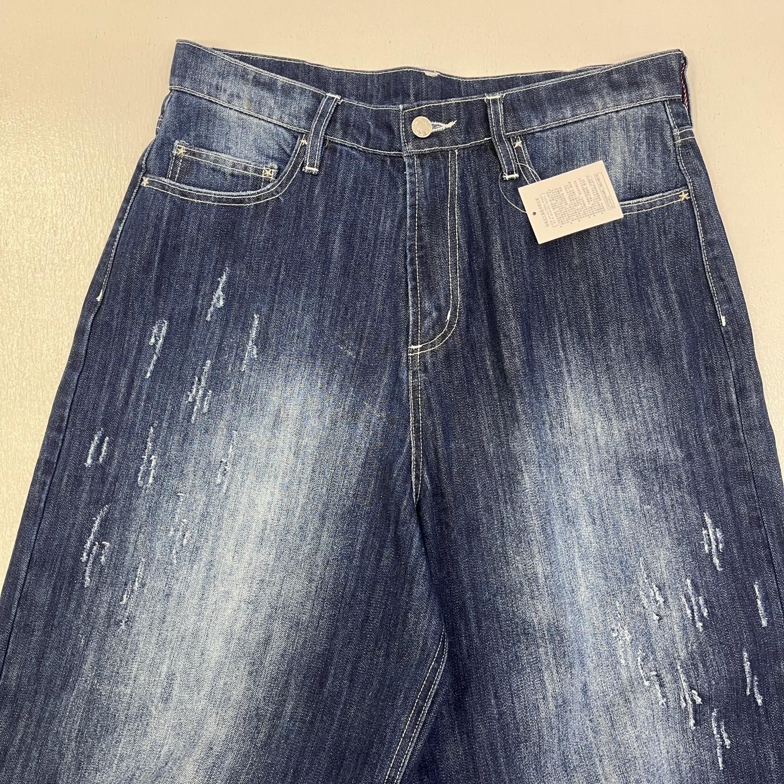 加古川店】 中古 デニムパンツ BELVET:slub distressed baggy denim
