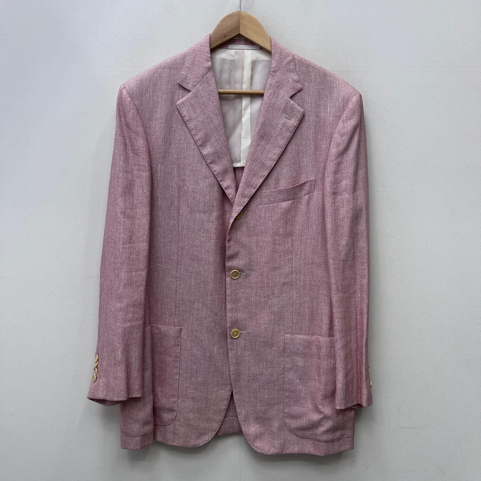 【加古川店】 中古 ISAIA | イザイア テーラードジャケット cotton tailored jacket ピンク サイズ：50 【94】
