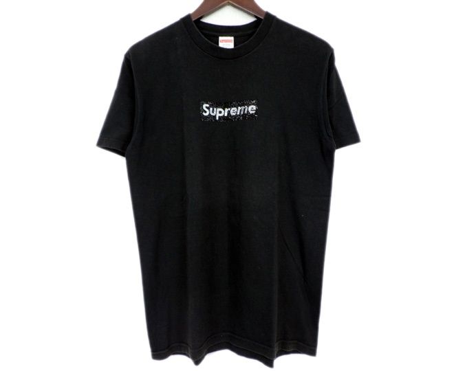 シュプリーム SUPREME × スワロフスキー SWAROVSKI 19SS 【 Swarovski Box Logo Tee 】 スワロフスキー ボックス ロゴ 半袖 Tシャツ w27107