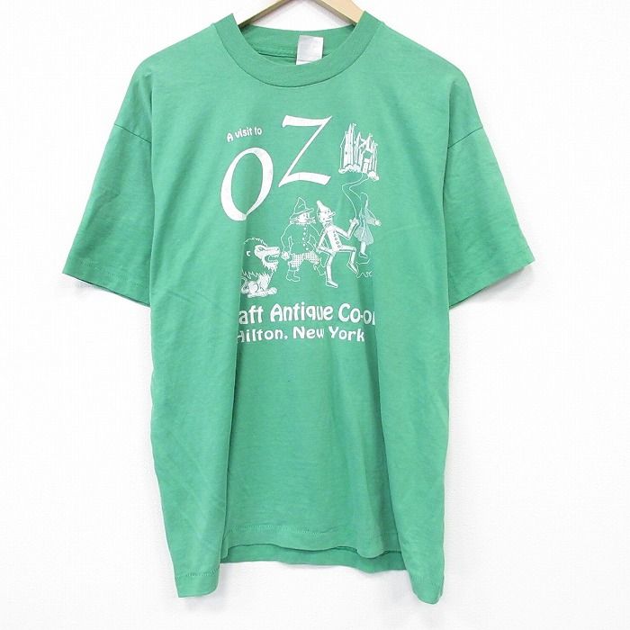 XL/古着 フルーツオブザルーム 半袖 ビンテージ Tシャツ メンズ 00年代 00s オズの魔法使い クルーネック 薄緑 26apr30
