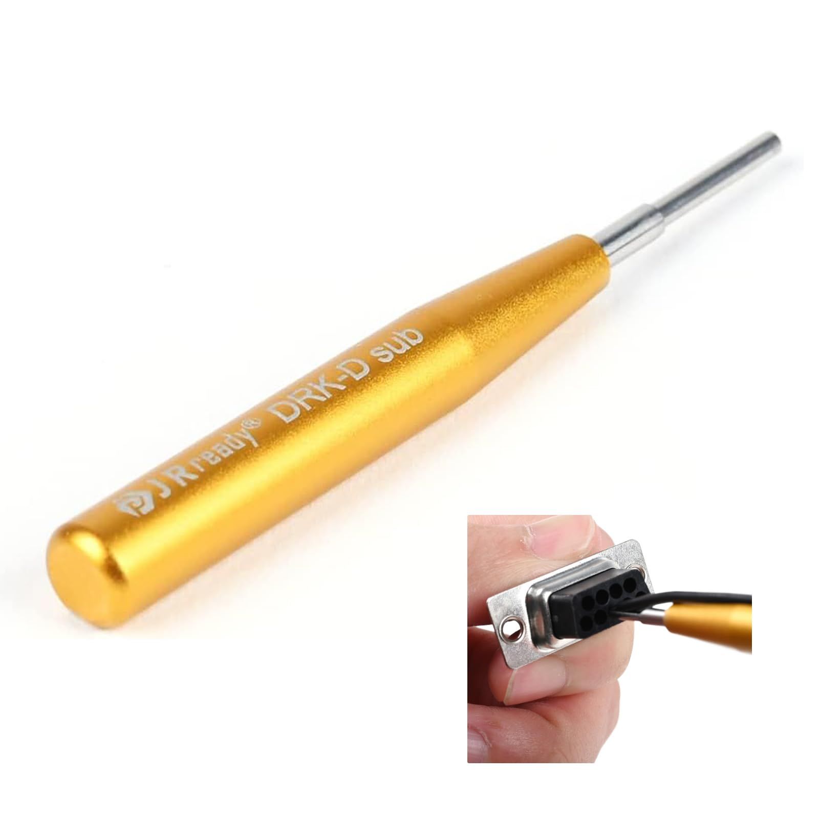 D SUB コネクタ ピン取り外しツール JRready DRK-D SUB ピン 挿入 抽出ツール TE/AMP/Harting ヘビーデューティ 5A Han DB コネクタ 圧着接点抽出、ID:0.07、外径: [2.D SUB コネクタ取り外しツール]