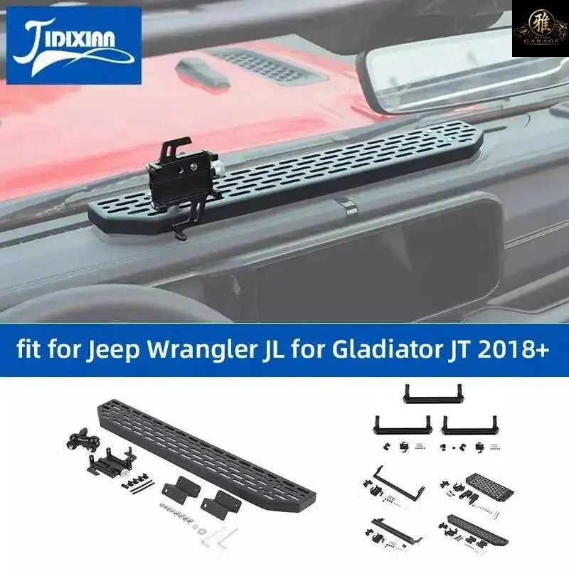 ジープ ラングラー JL グラディエーター JT 2018 - 25 カーセンターコンソール拡張型スマートフォンホルダー