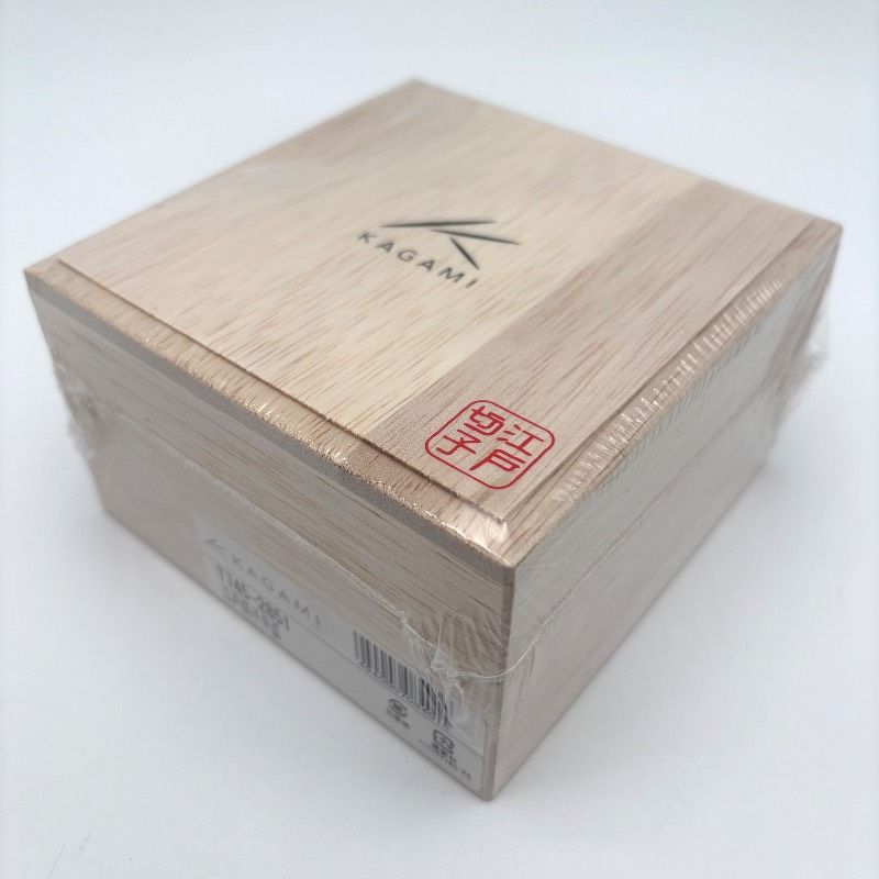 【未開封】KAGAMI CRYSTAL カガミクリスタル 江戸切子 平盃 魚子紋 T745-2851 木箱入 70ml 口径90mm 酒器 冷酒 切子グラス