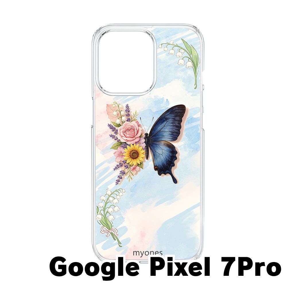 新品未使用】GOOGLE PIXEL 7 PRO クリア ハードケース (バタフライ) 花
