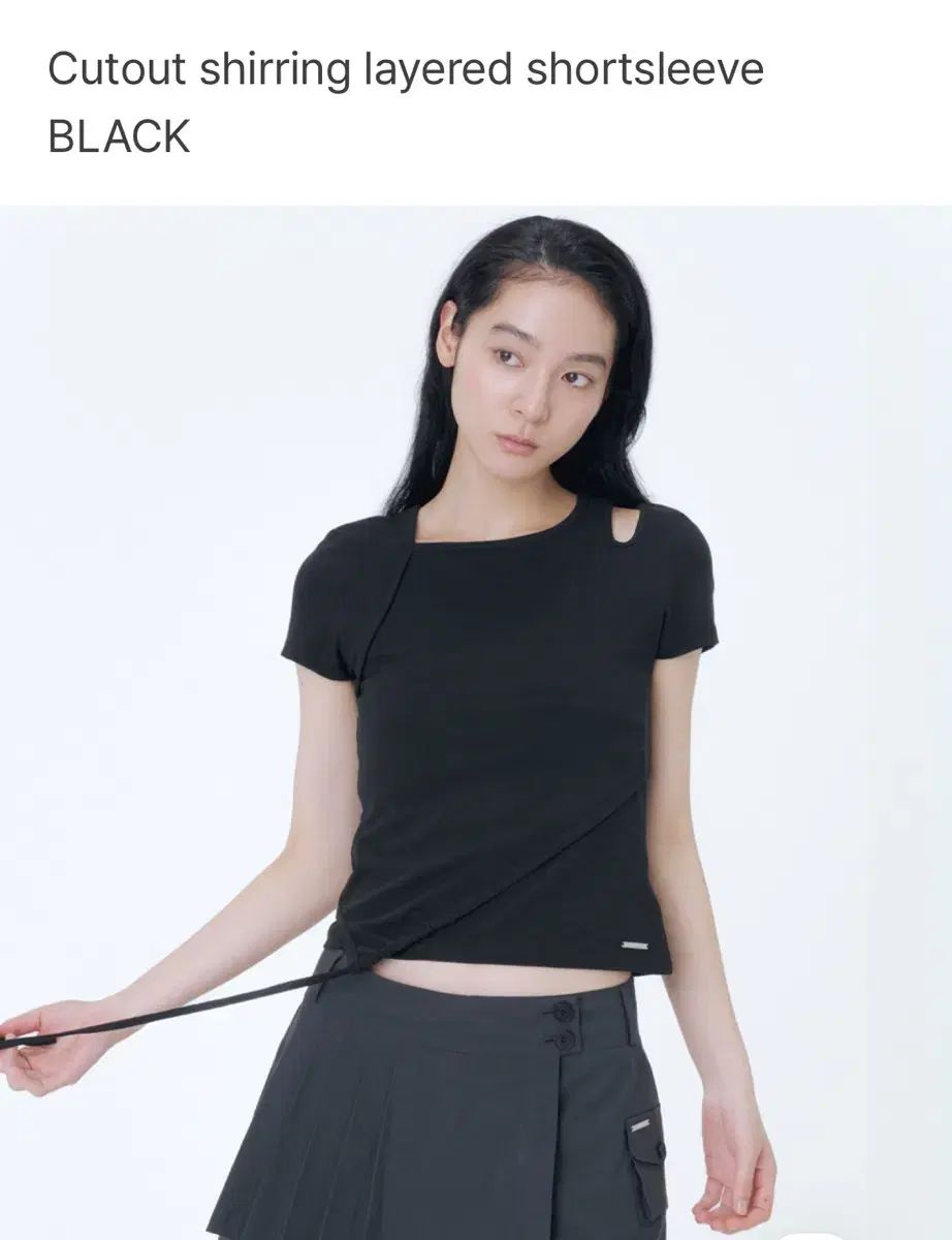 ミセキSEOUL ソウル カットアウト ブラック 半袖 Tシャツ miseki Seoul