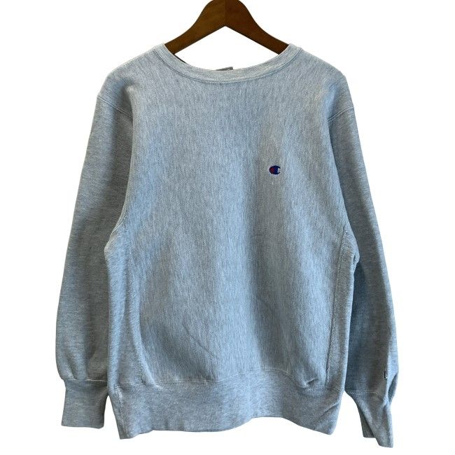 【中古】　Champion REVERSE WEAVE　スウェット　90s vintage　90年代　OLD　長袖　トレーナー　トップス　裏起毛　無地　ワンポイント　刺しゅう　USA製　アメカジ　古着　/1591