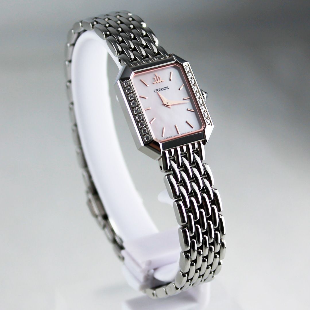 SA307 SEIKO CREDOR GSTE887 1E70-0CG0 ダイヤモンド ピンクシェル