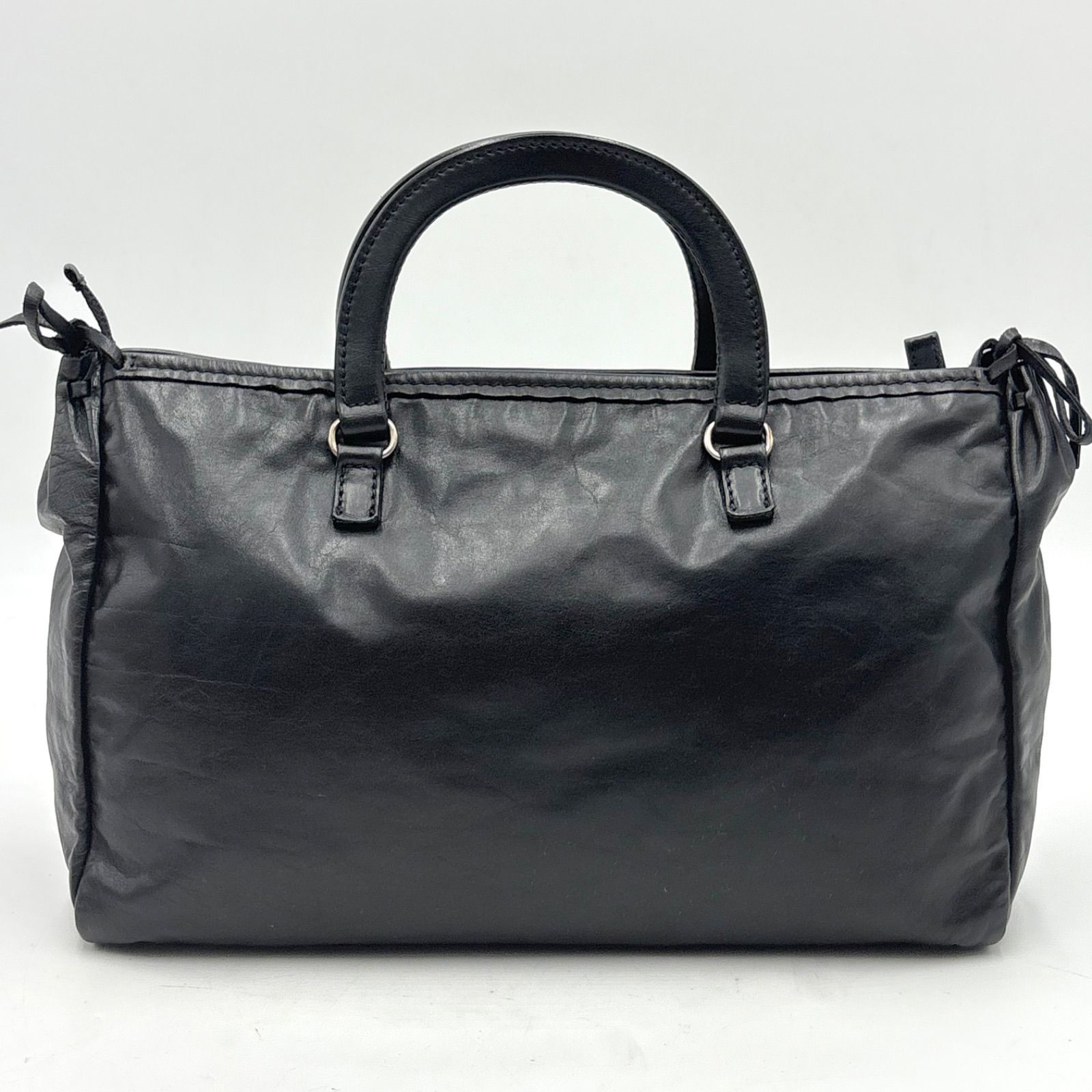 m*2様 ブラックフライデー　オークション第二弾 28日20時頃 21800円ス Auth Prada Y2K Archive Side Ribbon Nappa Leather Mini Boston Bag