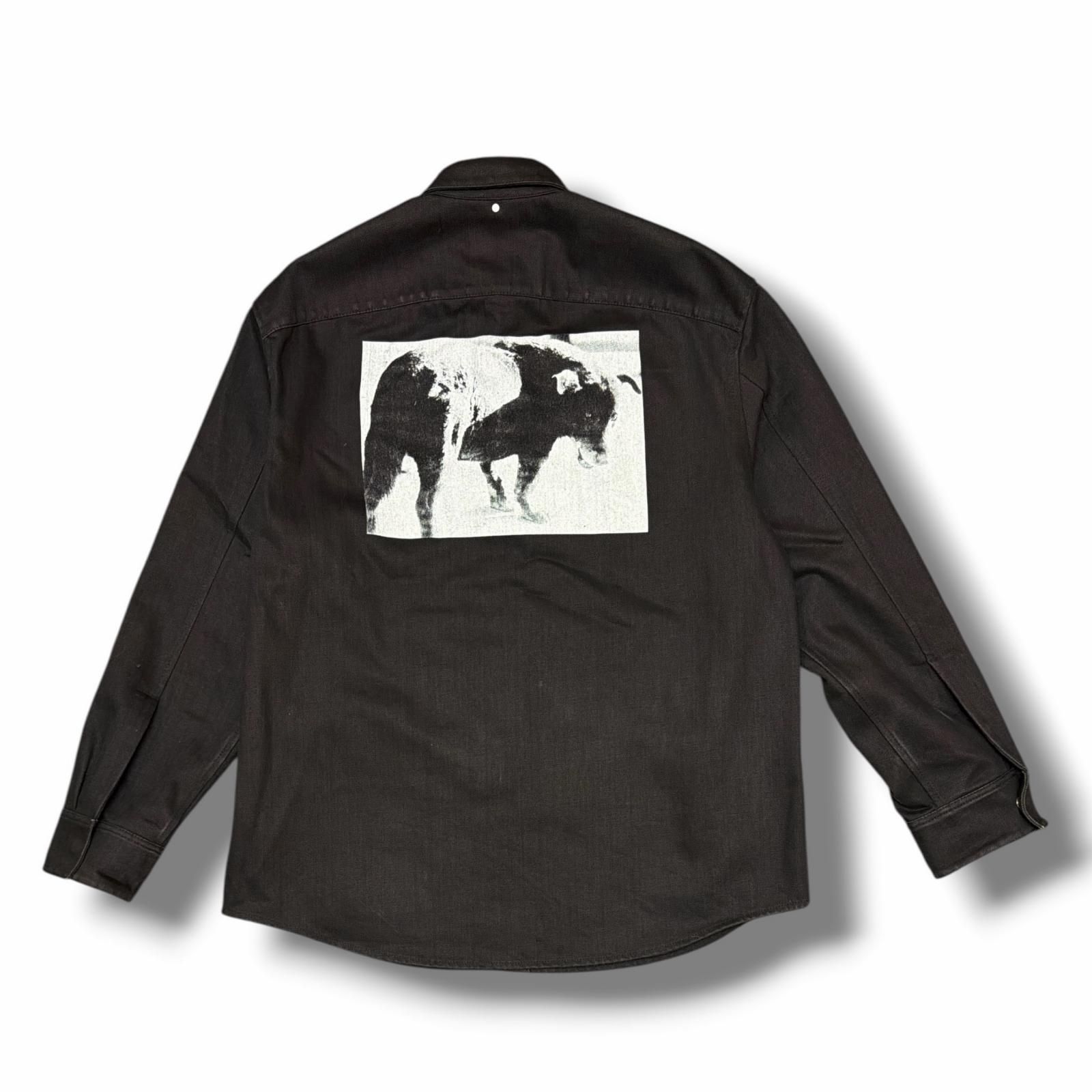 OAMC TOTEM SHIRT トーテムシャツ 長袖 デニムシャツ 森山大道 オーエーエムシー OAMR603386 ブラック M （15915M）