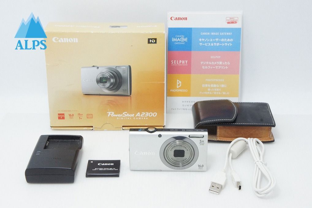 良品 Canon キヤノン PowerShot A2300 コンパクトデジタルカメラ シルバー 元箱付 260512f