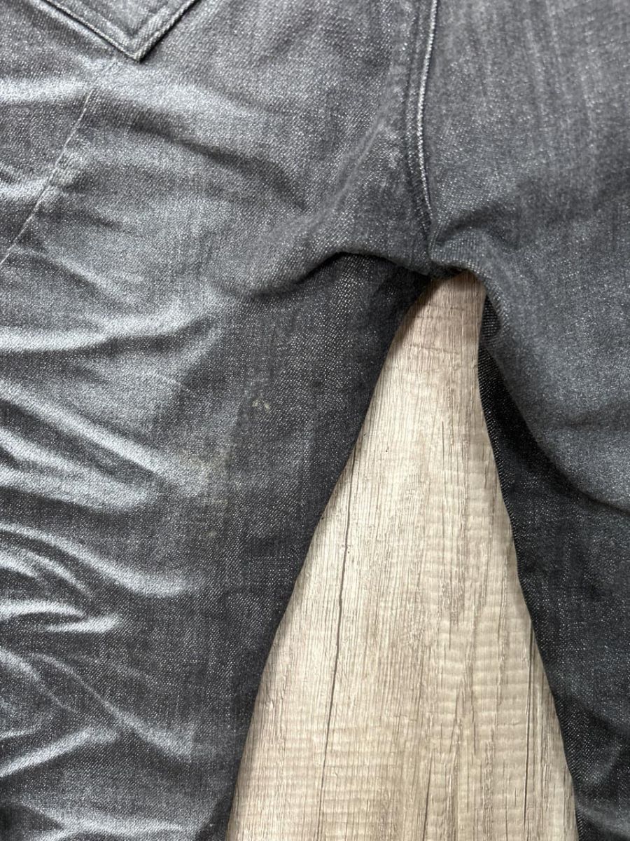 JOHNNY WOLF ジョニーウルフ 裾ジップ スキニー デニムパンツ size3/黒
