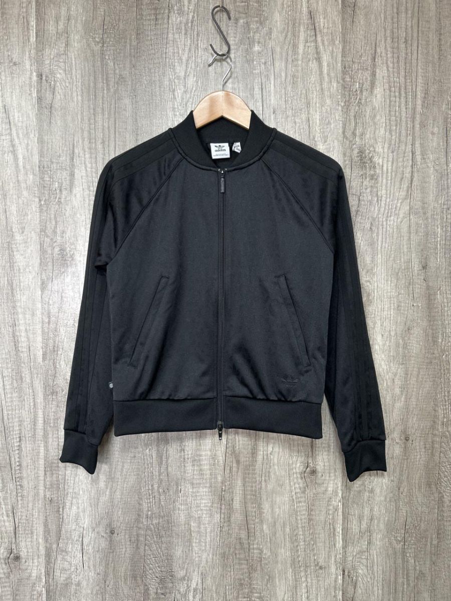 adidas originals アディダスオリジナルス グラフィックモノグラムSSTトラックトップ ジャケット sizeS/黒 ■■ レディース