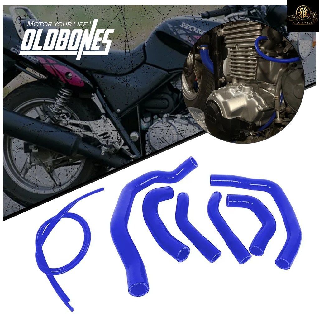 カフェレーサー用シリコンラジエーターウォーターホースキット、オートバイ用クーラントホースキット、ホンダCB500 1998-03