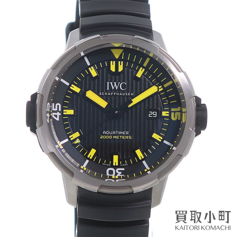 IWC シャフハウゼン アクアタイマー2000 オートマティック ダイバーズウォッチ ブラック ラバーベルト チタン メンズ ダイバーズウォッチ 自動巻き 男性用腕時計 Ref.IW358001