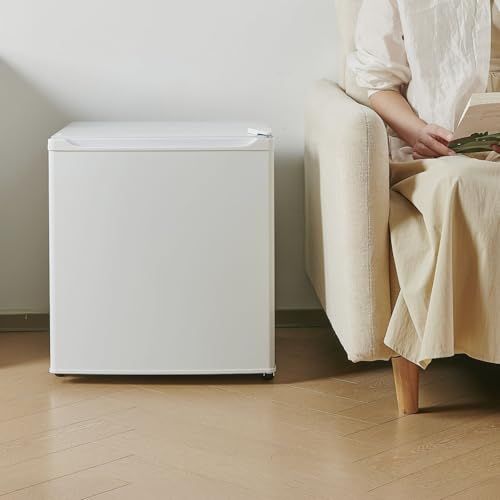 【大容量、50L。】 ONE STEP 1ドア冷蔵庫 小型 両開き 一人暮らし 家庭用 コンパクト オフィス 温度調節 ミニ冷蔵庫 ドアポケット 製氷室付き (ホワイト)e fa495e9b