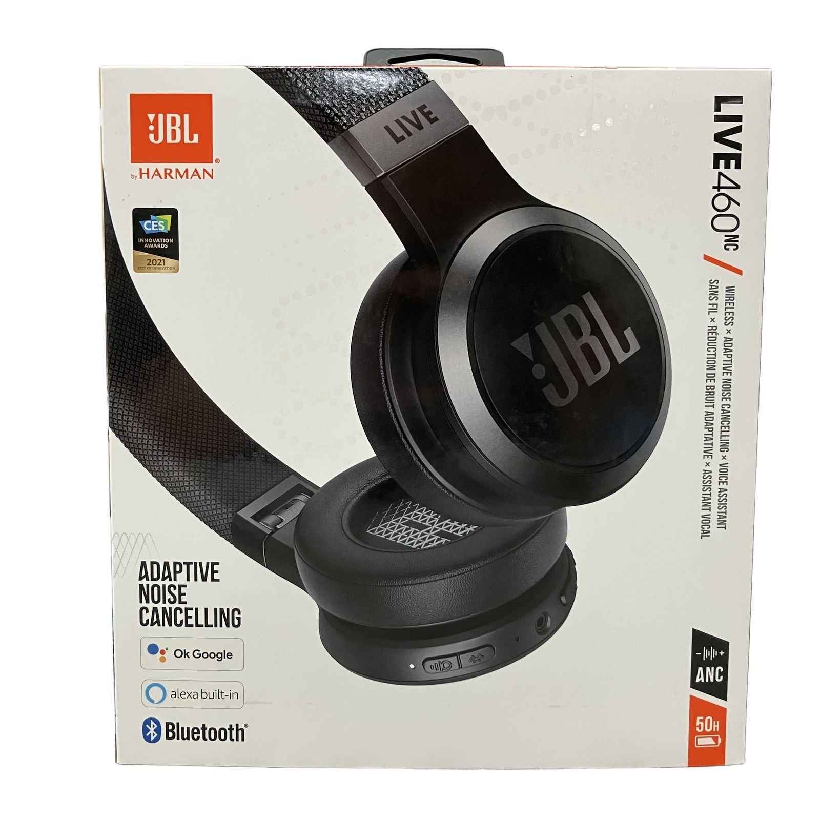 JBL LIVE 460NC ワイヤレスヘッドホン ノイズキャンセリング ブラック 未使用 H11290422