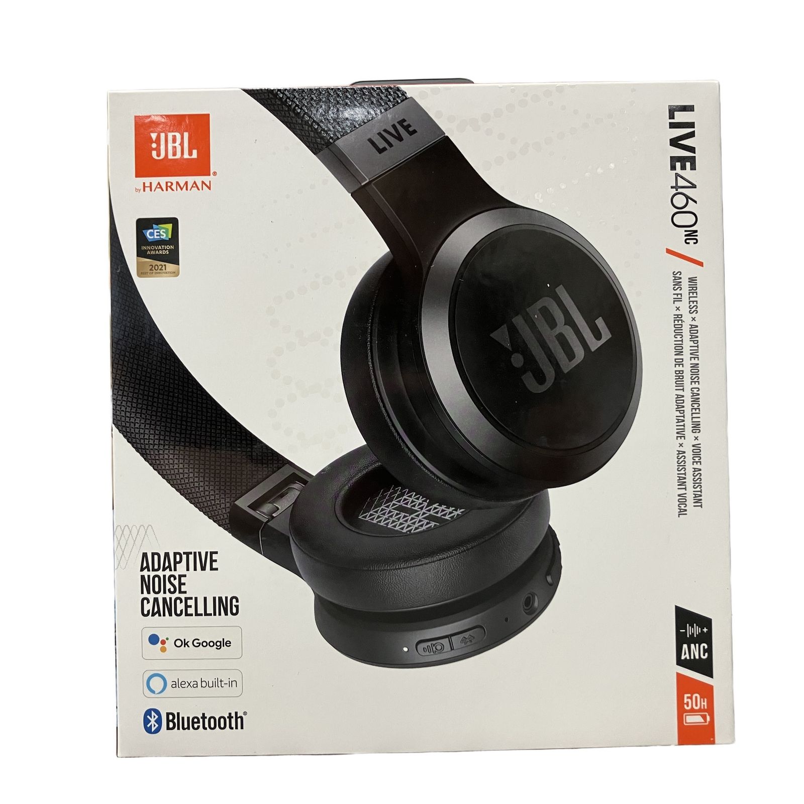 JBL LIVE 460NC ワイヤレスヘッドホン ノイズキャンセリング ブラック 未使用 H11290421